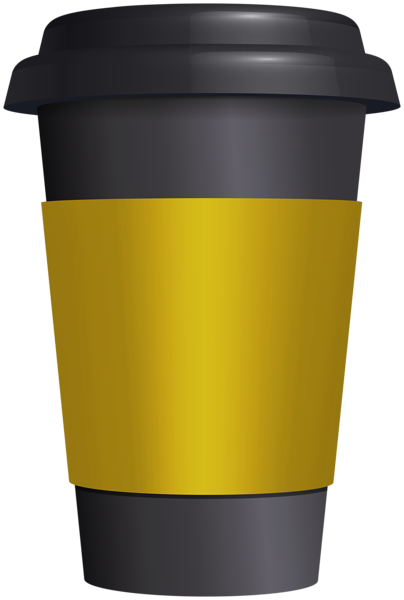 This png image - Black Gold Plastic Coffee Cup PNG Clipart, is available for free download