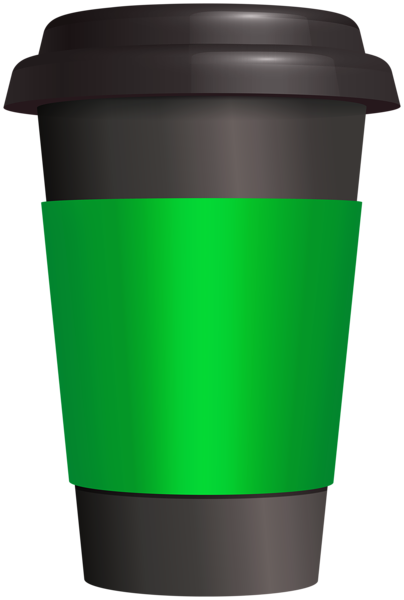 This png image - Black Green Plastic Coffee Cup PNG Clipart, is available for free download