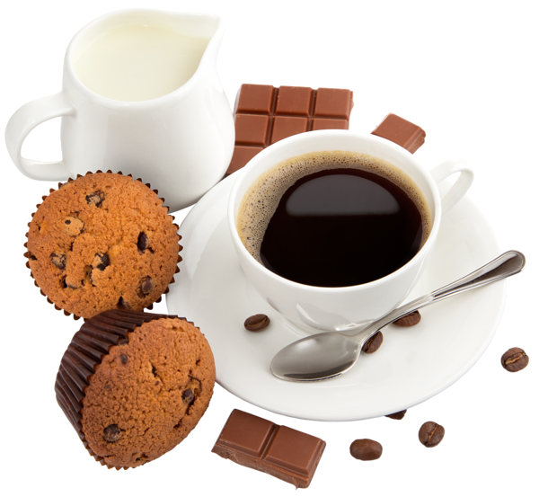 This png image - Coffee with Milk Muffins and Chocolate PNG Clipart Picture, is available for free download