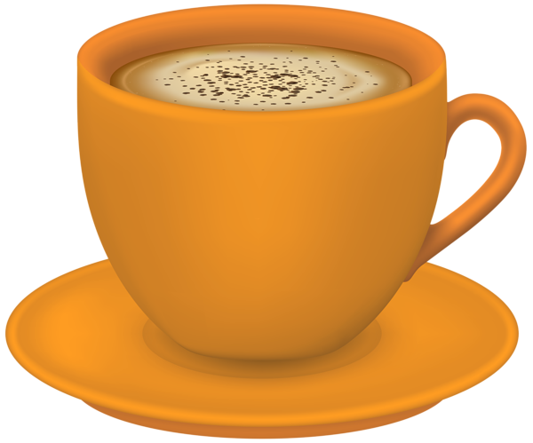 This png image - Orange Cup of Coffee PNG Clipart, is available for free download