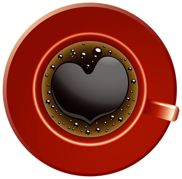 This png image - Red Coffee Cup with Heart PNG Clip-Art Image, is available for free download