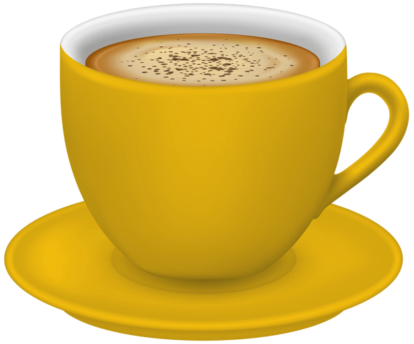 Yellow Cup of Coffee PNG Clipart | Gallery Yopriceville - High-Quality ...