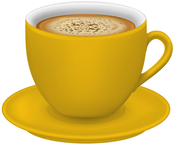 This png image - Yellow Cup of Coffee PNG Clipart, is available for free download