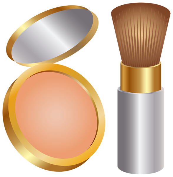 This png image - Face Powder and Brush PNG Transparent Clip Art Image, is available for free download