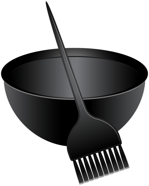 This png image - Hair Dye Brush and Mixing Bowl PNG Clip Art Image, is available for free download