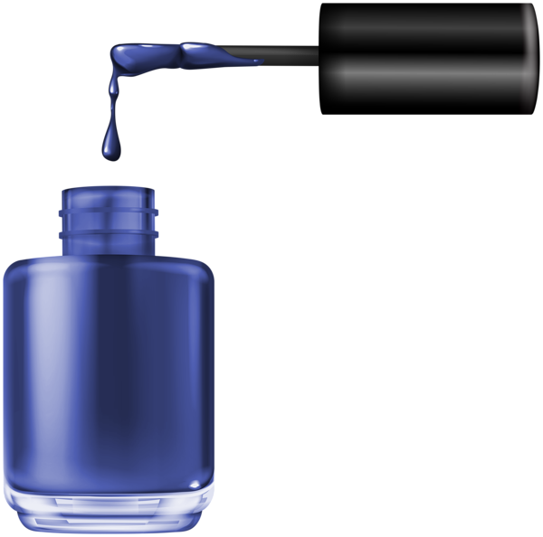 This png image - Open Nail Polish Blue PNG Clipart, is available for free download