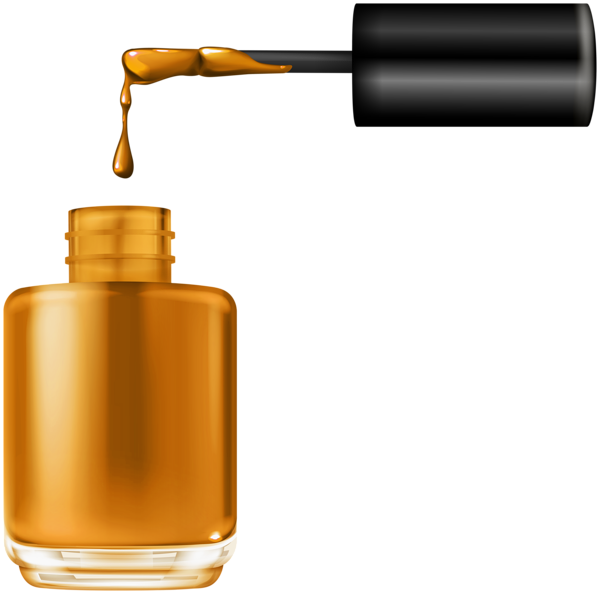 This png image - Open Nail Polish Gold PNG Clipart, is available for free download