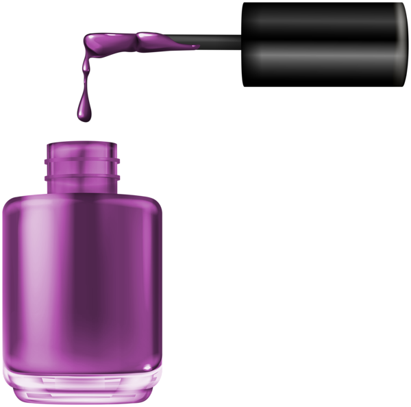 This png image - Open Nail Polish Purple PNG Clipart, is available for free download