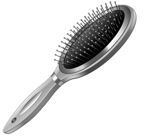 This png image - Silver Hairbrush PNG Clipart Picture, is available for free download
