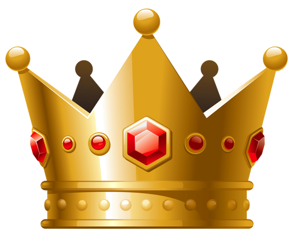 This png image - Gold Crown with Red Diamonds PNG Clipart, is available for free download