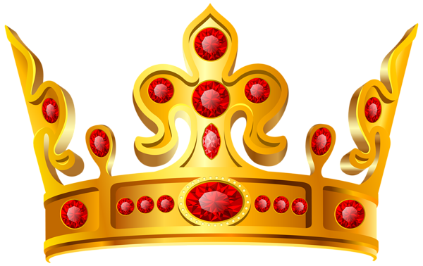 This png image - Gold Red Crown Transparent PNG Clip Art Image, is available for free download