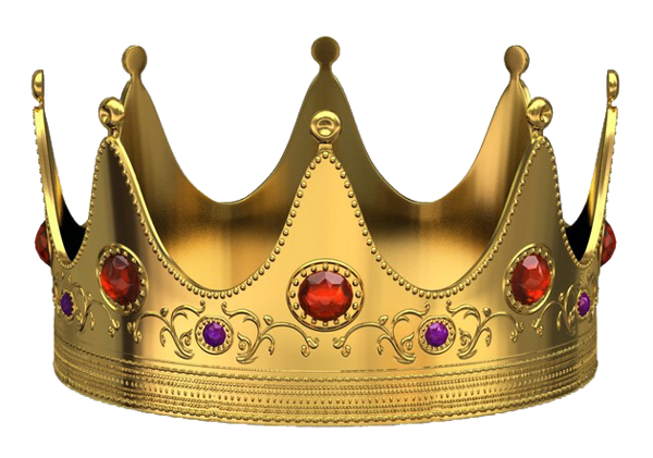 This png image - Golden Crown with Red Diamonds PNG Picture, is available for free download