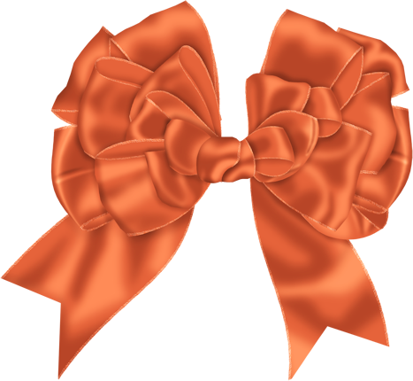 This png image - Cute Orange Bow Clipsrt, is available for free download