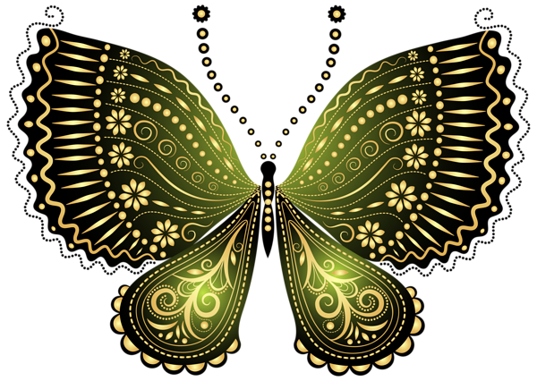 This png image - Beautiful Green Decorative Butterfly PNG Clipart Image, is available for free download