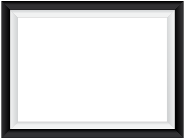 This png image - Black White Border Frame Transparent PNG Image, is available for free download