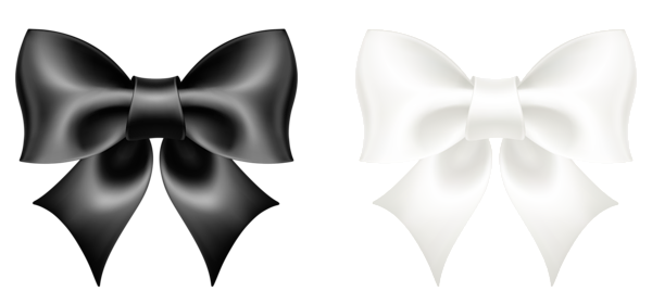 This png image - Black and White Bow PNG Clipart Picture, is available for free download