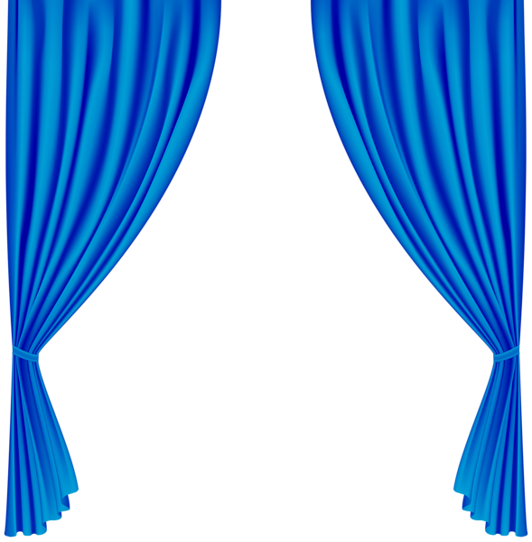 This png image - Blue Curtains PNG Transparent Clipart, is available for free download