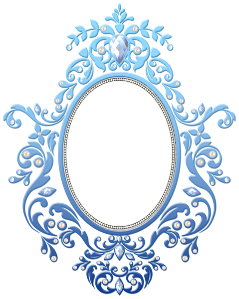 Blue Decorative Frame Transparent Clipart | Gallery ...