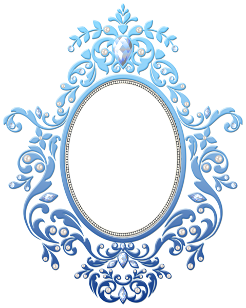 This png image - Blue Decorative Frame Transparent Clipart, is available for free download