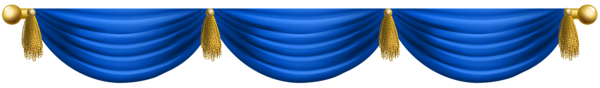 This png image - Blue Upper Curtain Decoration Transparent Image, is available for free download