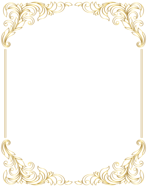 Border Frame Decorative PNG Gold Clip Art | Gallery Yopriceville - High ...