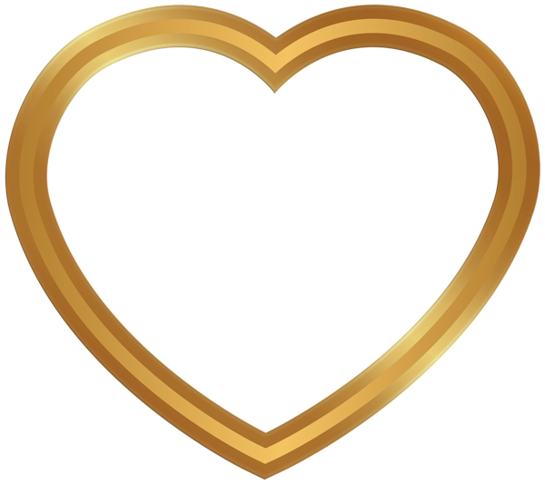 This png image - Border Frame Gold Heart PNG Clipart, is available for free download