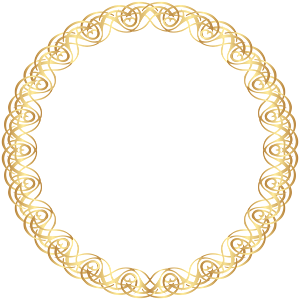 Border Frame Round Gold PNG Clipart | Gallery Yopriceville - High ...