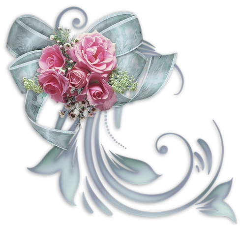 This png image - Bow with Roses PNG Decorative Element, is available for free download