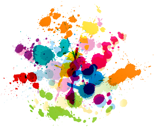 This png image - Colorful Paint Splatter Transparent Clip Art Image, is available for free download