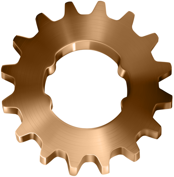 This png image - Copper Gear Transparent Clip Art Image, is available for free download