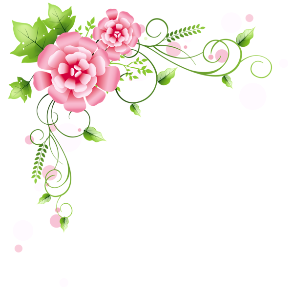 This png image - Corner Floral Decoration PNG Clipart Picture, is available for free download