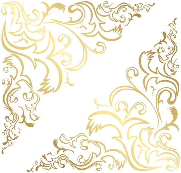 This png image - Corners Gold Transparent Clip Art Image, is available for free download