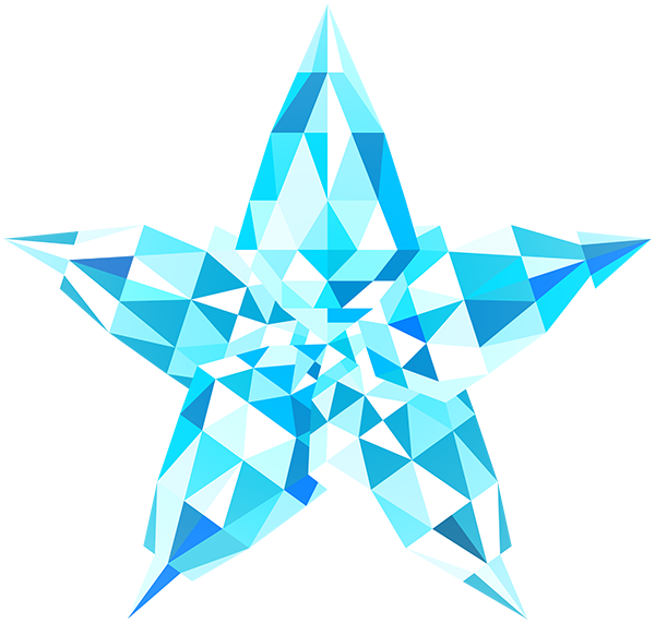 This png image - Crystal Star Blue PNG Transparent Clipart, is available for free download