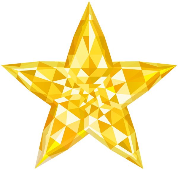 This png image - Crystal Star Yellow PNG Transparent Clipart, is available for free download