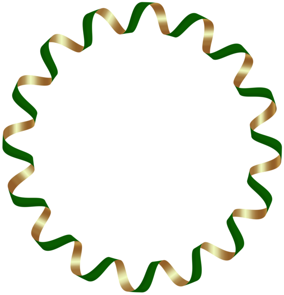This png image - Curly Ribbon Frame Green PNG Clipart, is available for free download