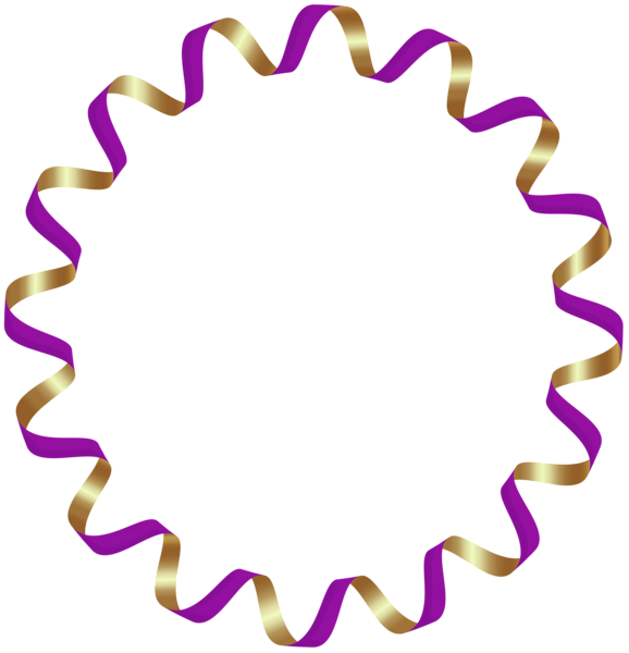 This png image - Curly Ribbon Frame Purple PNG Clipart, is available for free download