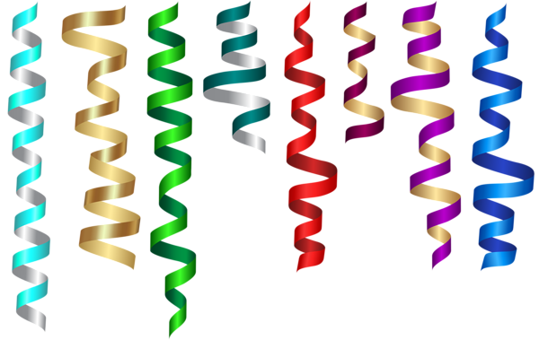 This png image - Curly Ribbons PNG Clip Art Image, is available for free download
