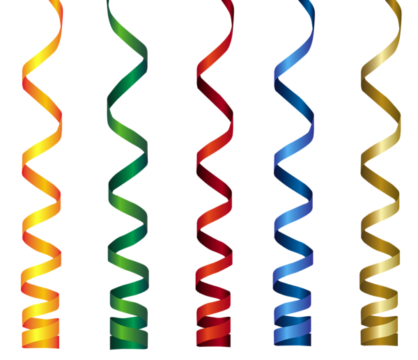 Curly Ribbons Transparent PNG Clip Art Image | Gallery Yopriceville ...