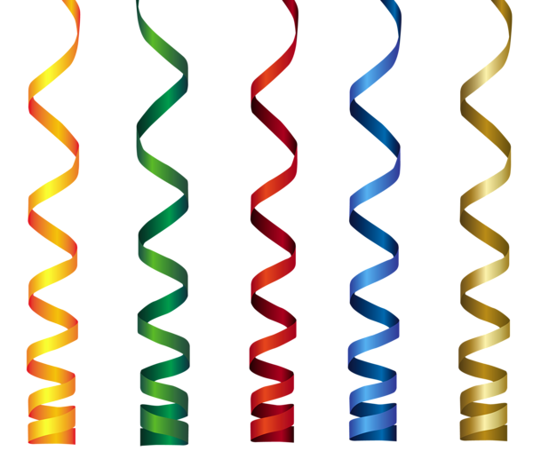 This png image - Curly Ribbons Transparent PNG Clip Art Image, is available for free download