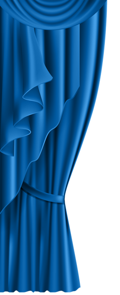 This png image - Curtain Blue Transparent PNG Clip Art Image, is available for free download
