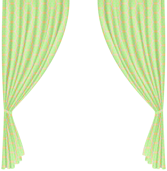 This png image - Curtains PNG Green Transparent Clipart, is available for free download