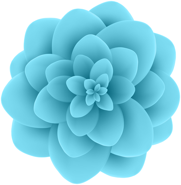 Deco Blue Flower Transparent Clip Art Image | Gallery ...