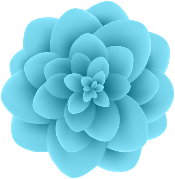 This png image - Deco Blue Flower Transparent Clip Art Image, is available for free download