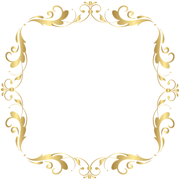 Deco Border Frame PNG Clip Art Image | Gallery Yopriceville - High ...