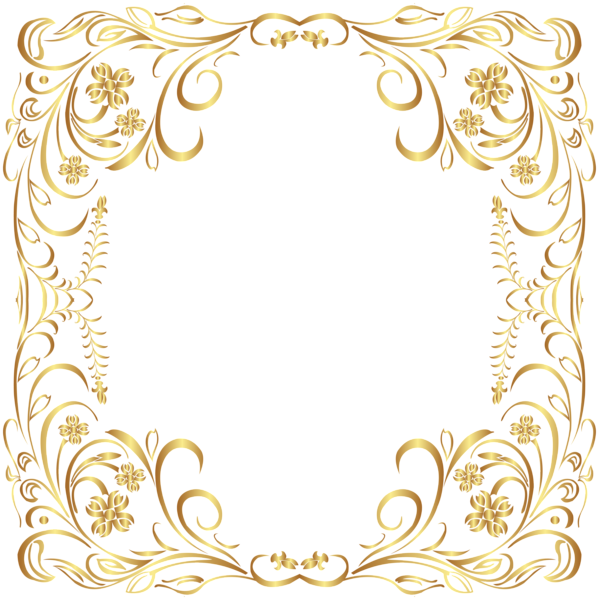 This png image - Deco Gold Border Frame PNG Clip Art, is available for free download