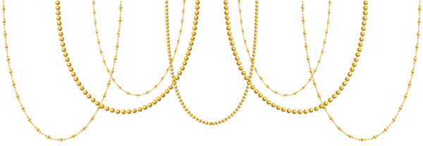 This png image - Deco Gold Pearls Transparent Clip Art Image, is available for free download