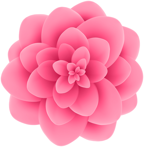 Deco Pink Flower Transparent Clip Art Image | Gallery ...