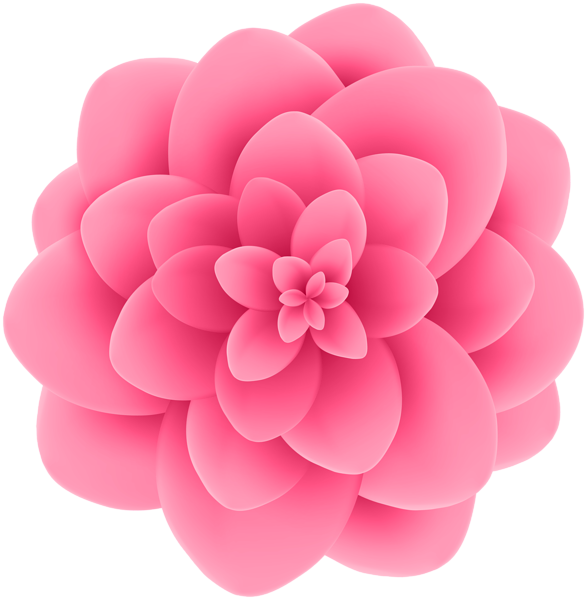 This png image - Deco Pink Flower Transparent Clip Art Image, is available for free download