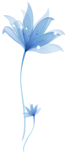 Decorative Blue Flower PNG Transparent Ornament | Gallery ...
