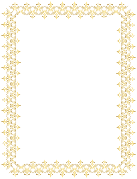 This png image - Decorative Gold Border Frame Transparent PNG Clip Art, is available for free download